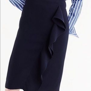 J Crew navy pencil skirt size 12